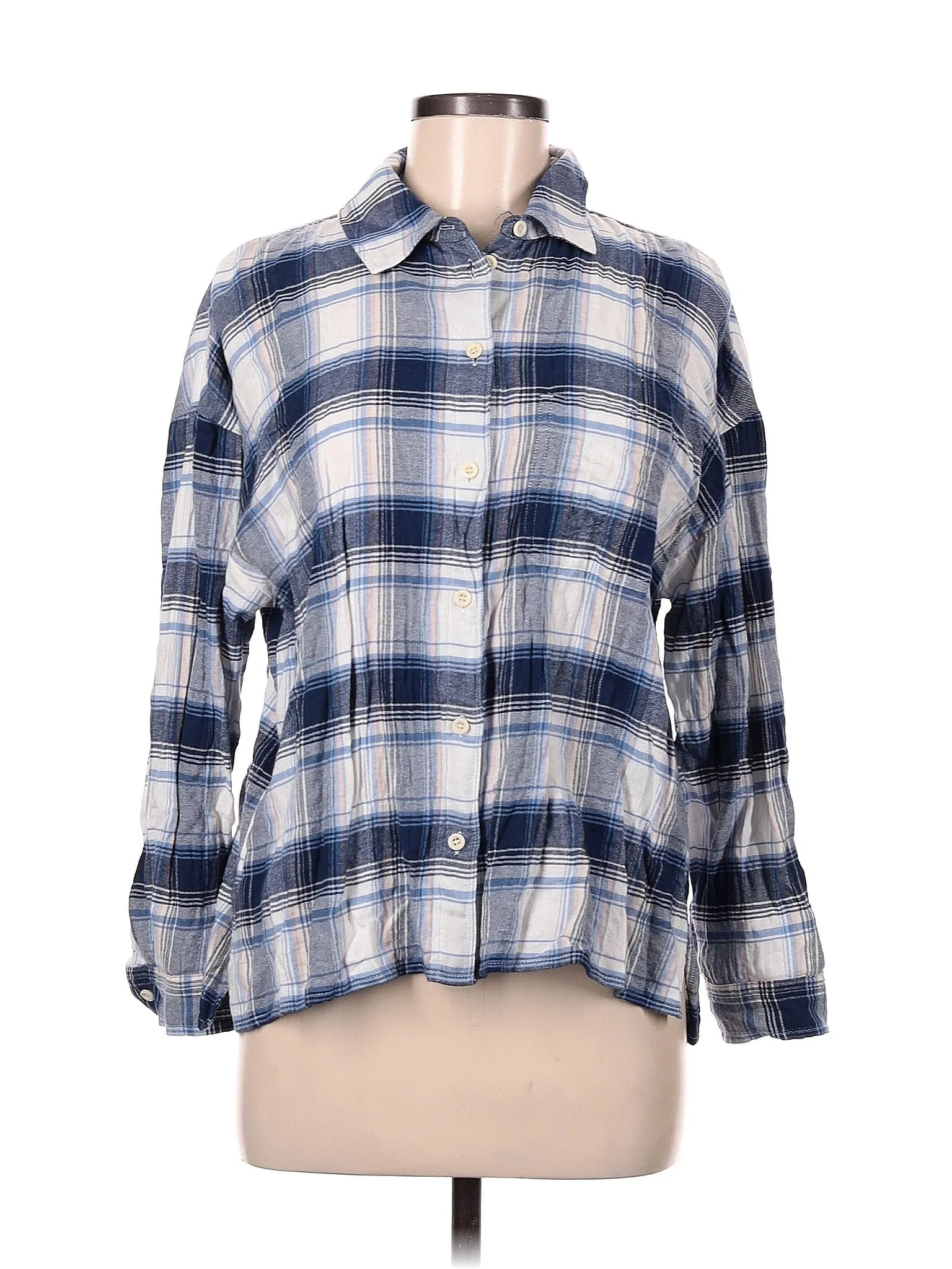 3/4 Sleeve Button-Down Shirt