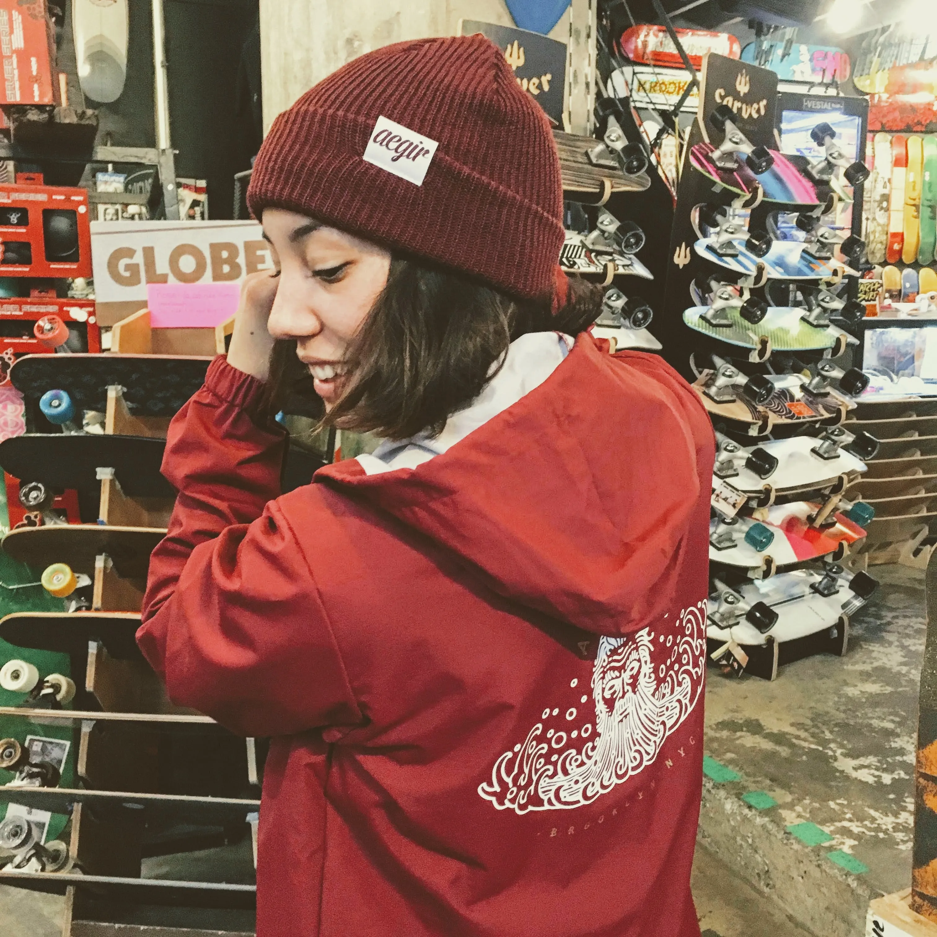 Aegir Original Windbreaker Maroon