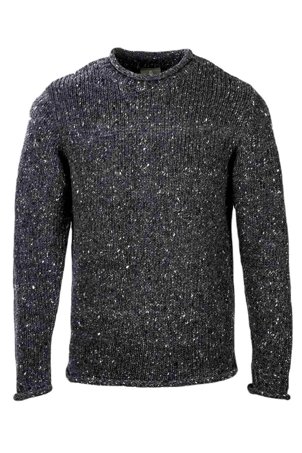 Aran Donegal Wool Crew Neck Sweater