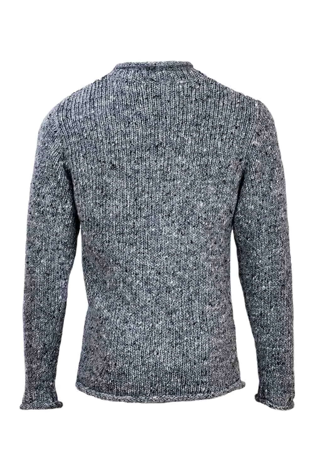 Aran Donegal Wool Crew Neck Sweater