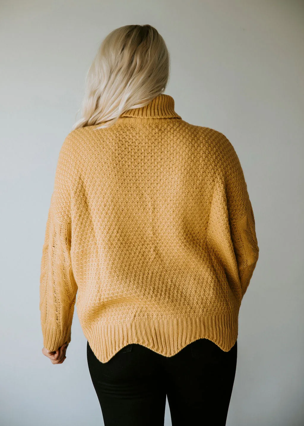 Aubree Cable Knit Turtleneck Sweater FINAL SALE