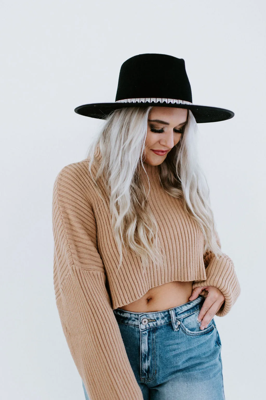 Avett Cropped Turtleneck Sweater