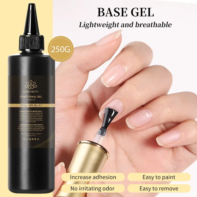 Base Gel Super Top Coat 250g Matte Top Coat Gel Polish Soak Off UV LED Gel Varnish Functional Gel Nail Salon