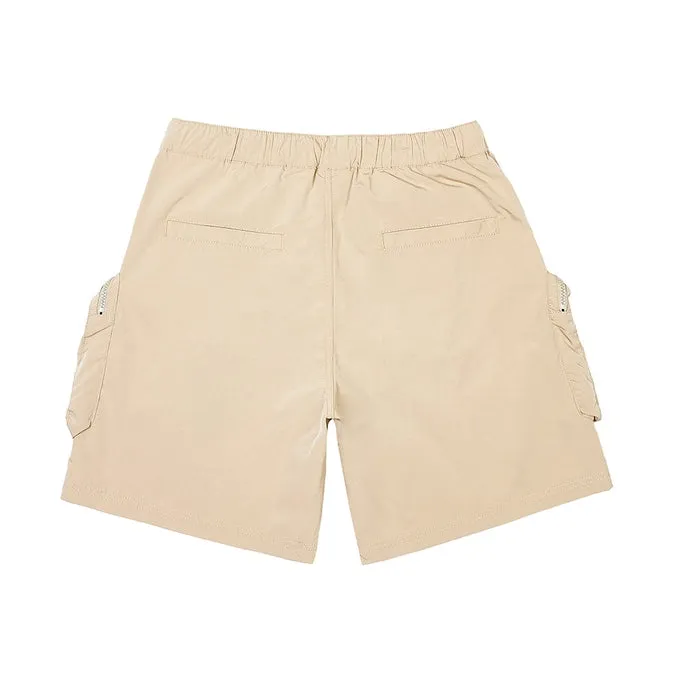 Big and Tall - Printed Utility Lounge Windbreaker Shorts - Khaki