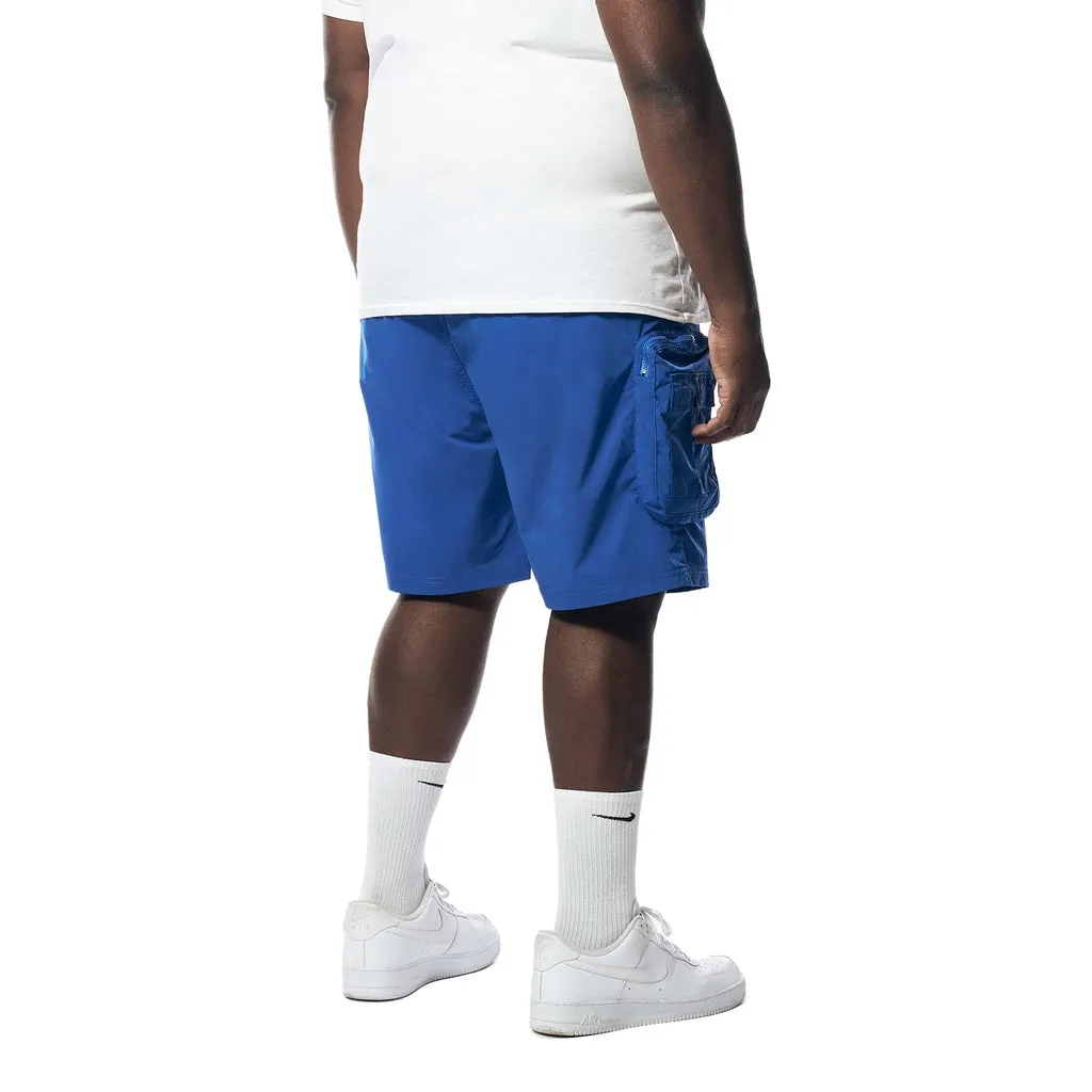 Big and Tall - Printed Utility Lounge Windbreaker Shorts - Royal