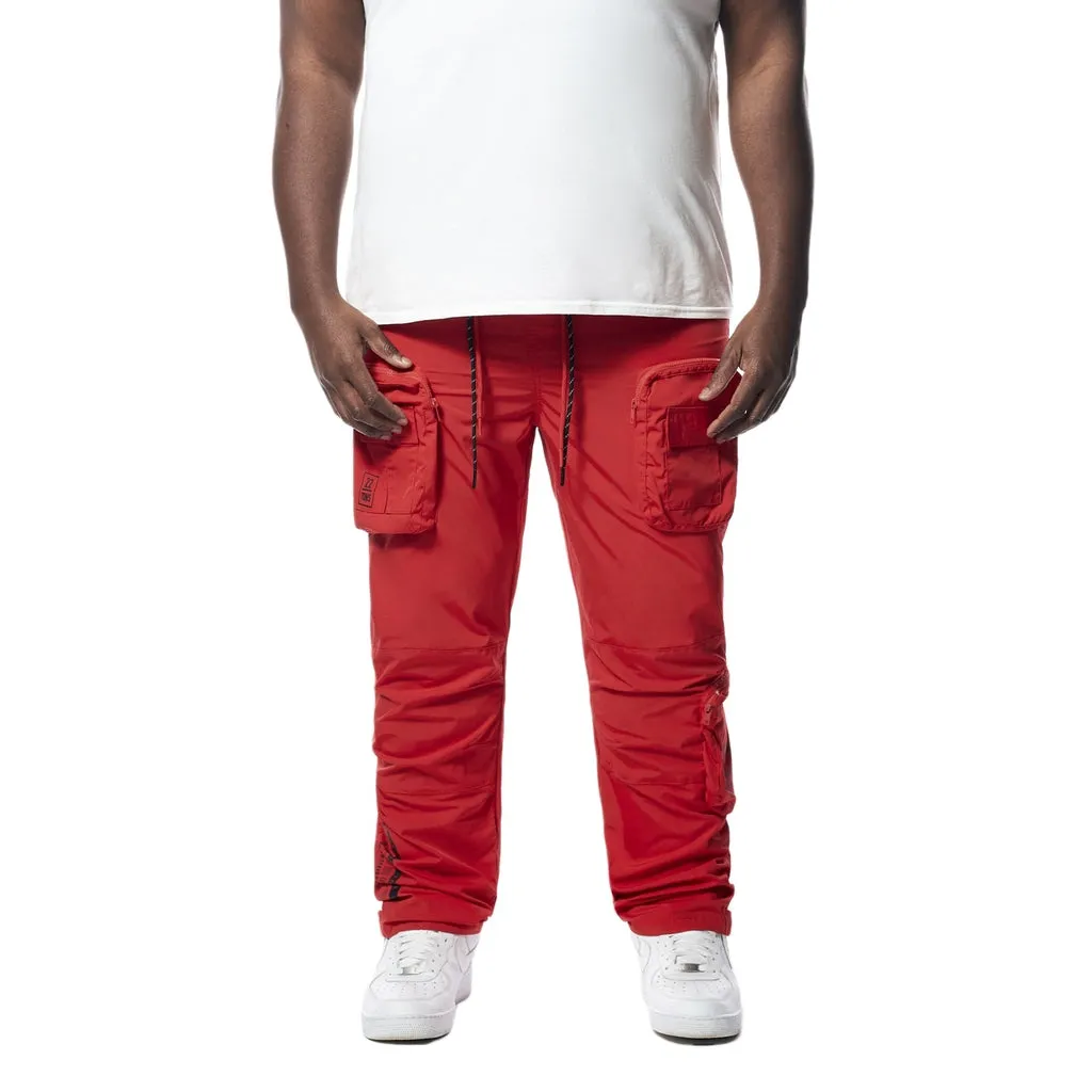 Big and Tall - Printed Utility Windbreaker Joggers - Red