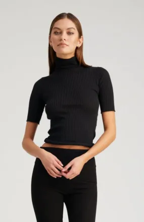 Black Cashmere Turtleneck