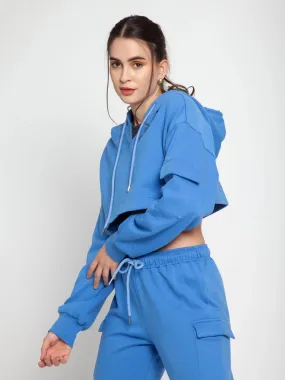 Blue Adjustable Length Hoodie