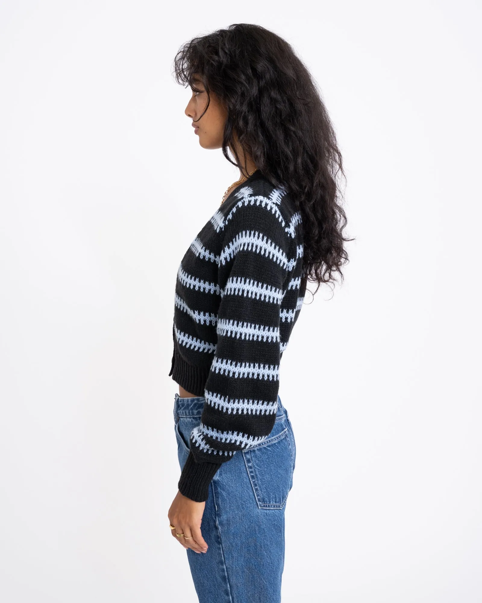 Cardigan Black/Blue