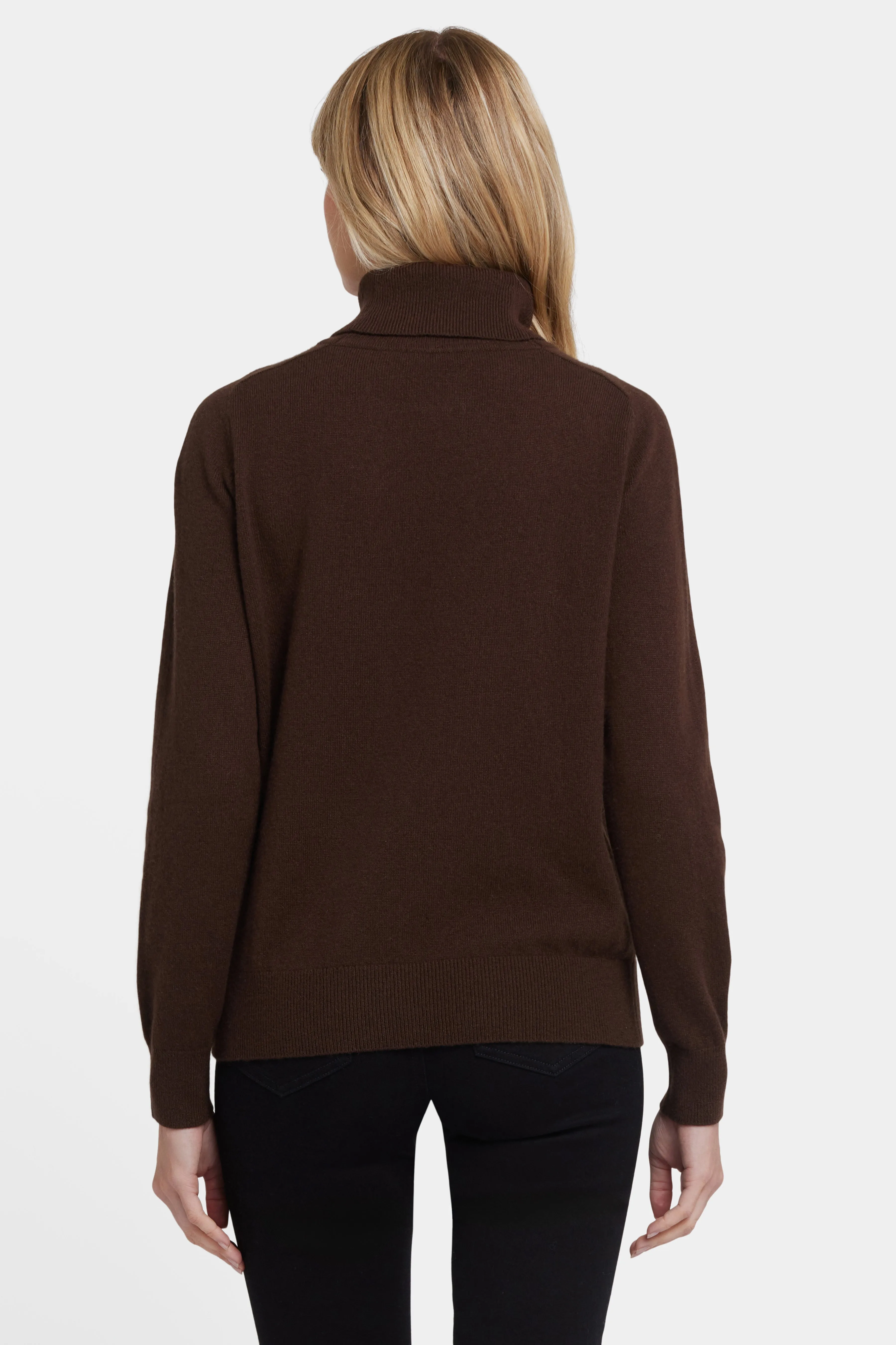 Cashmere Turtleneck Sweater - Brown