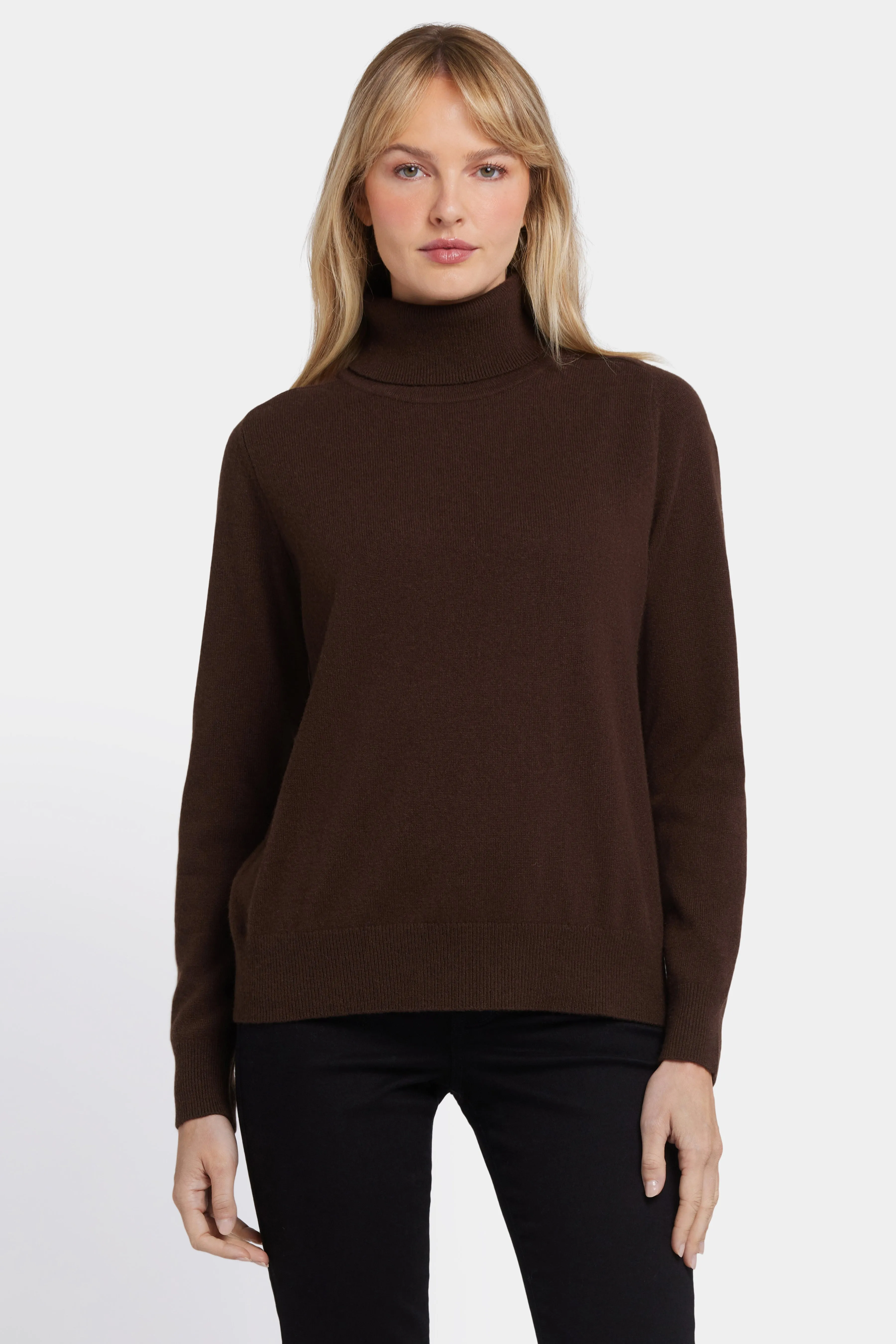 Cashmere Turtleneck Sweater - Brown