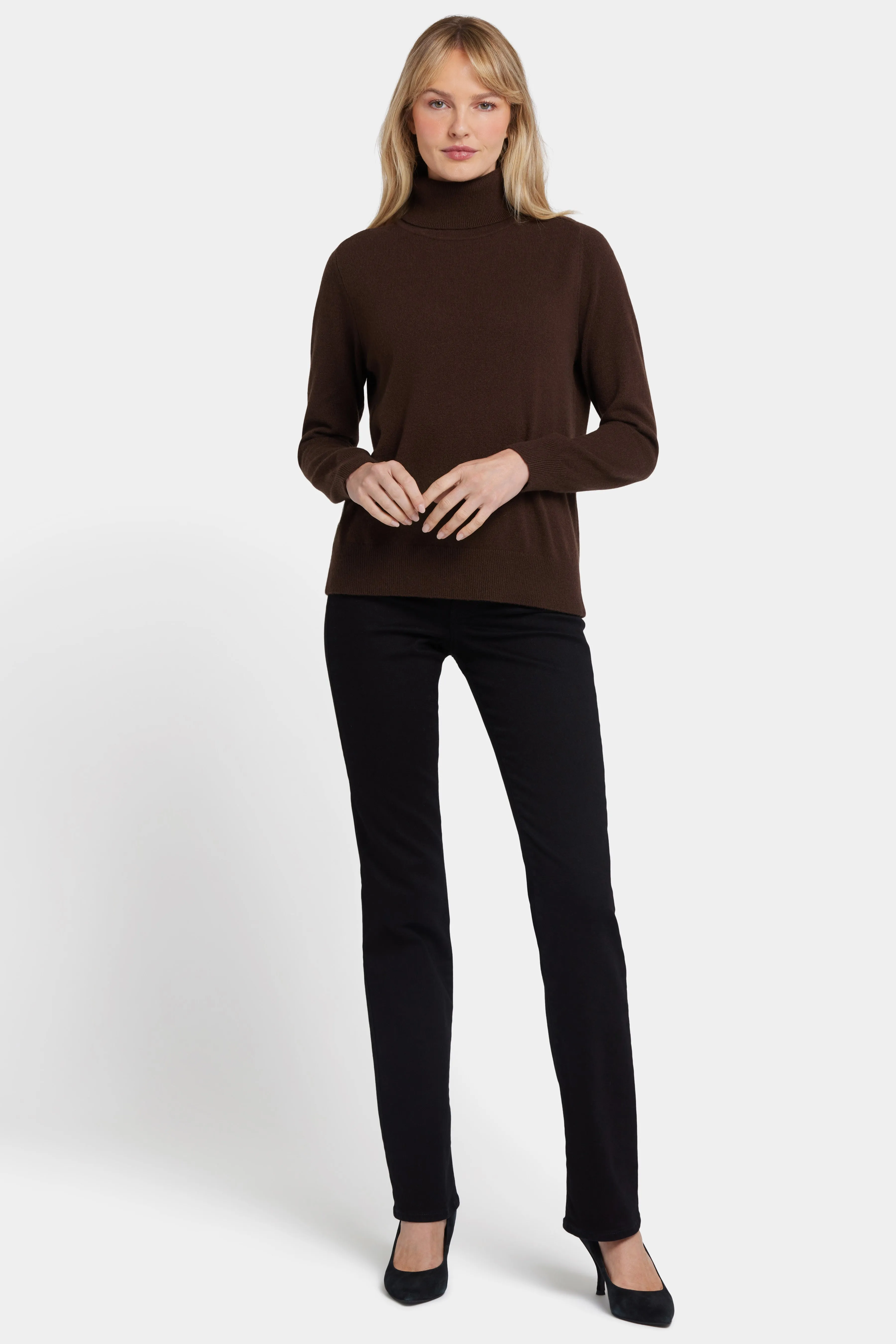 Cashmere Turtleneck Sweater - Brown