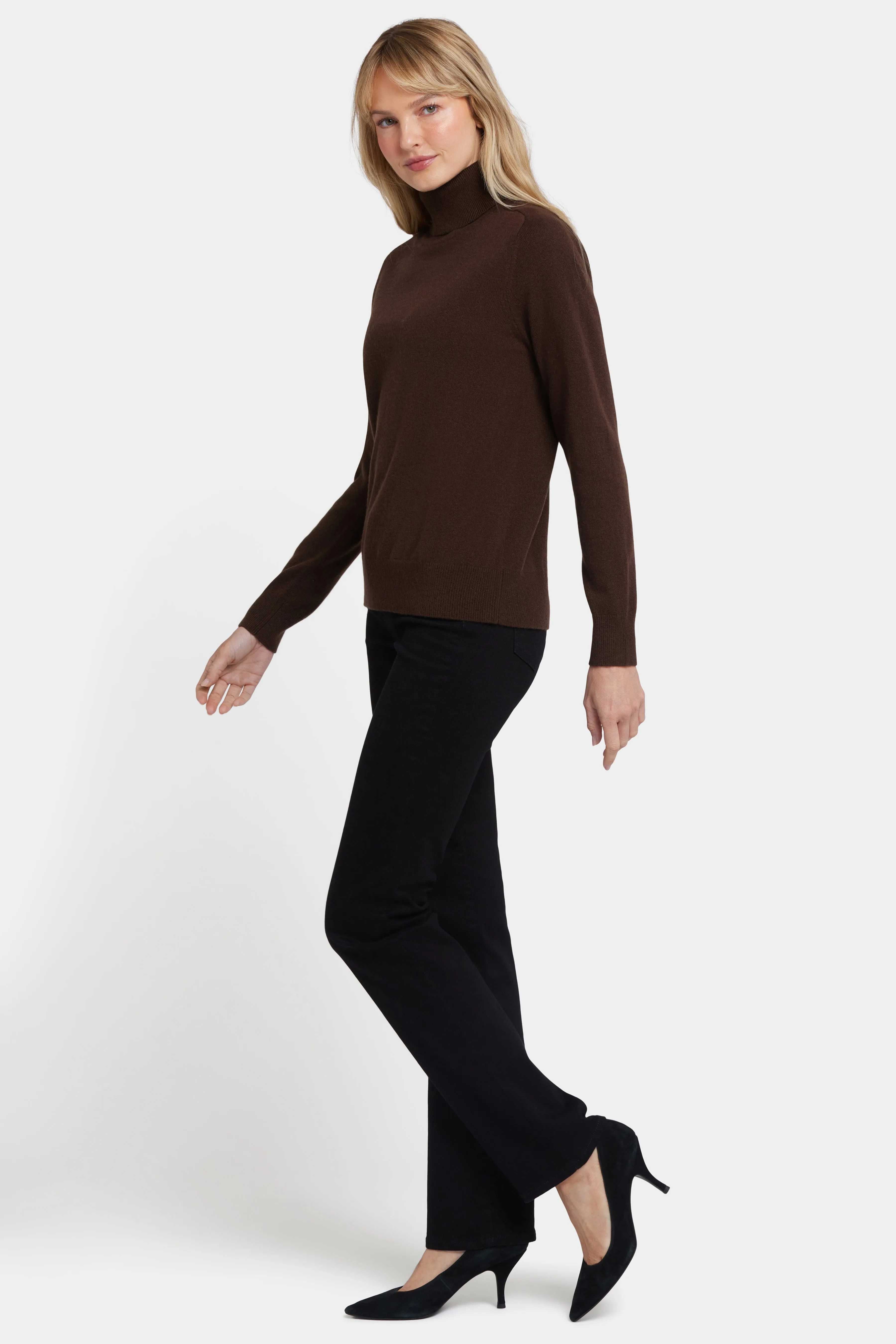 Cashmere Turtleneck Sweater - Brown