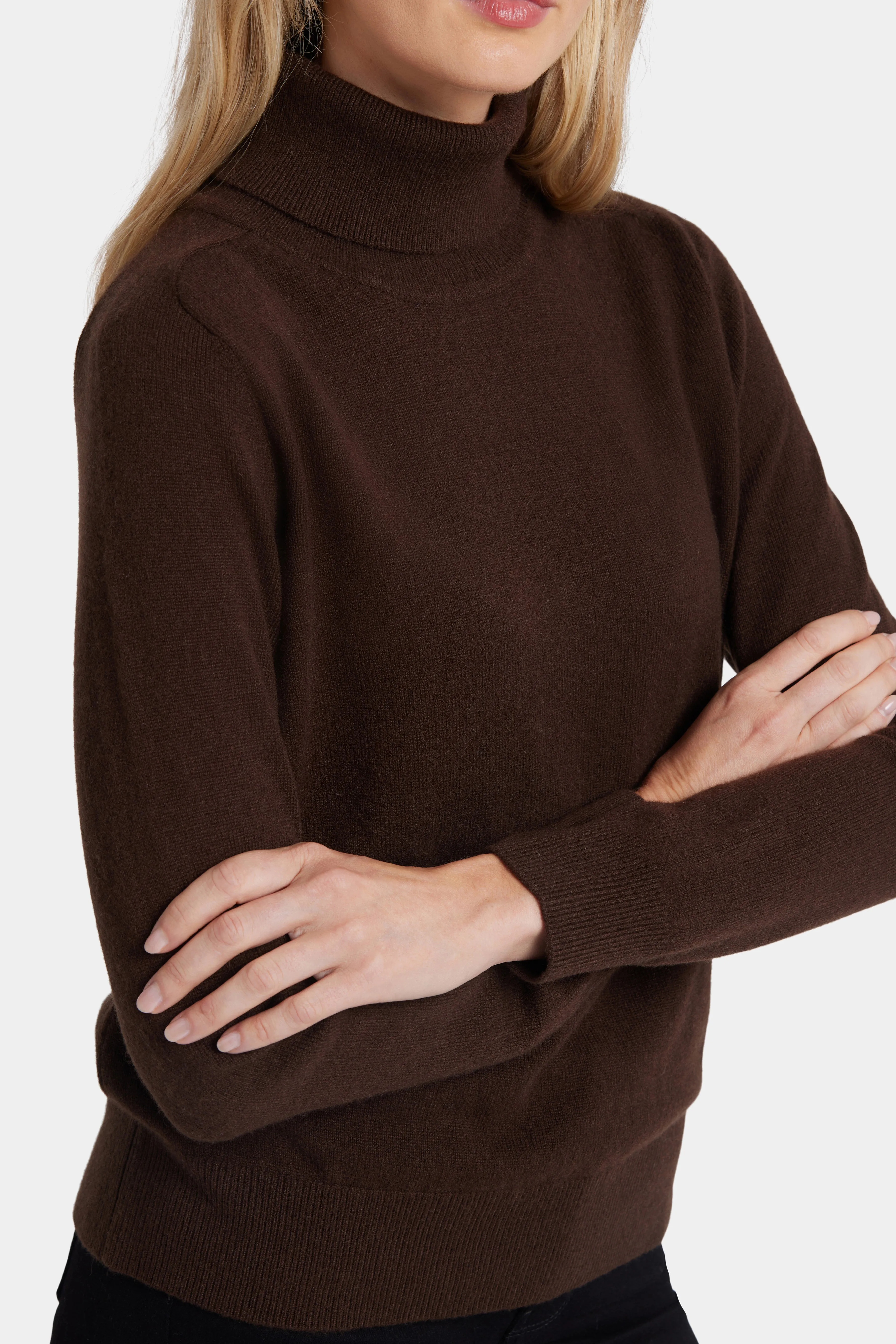 Cashmere Turtleneck Sweater - Brown