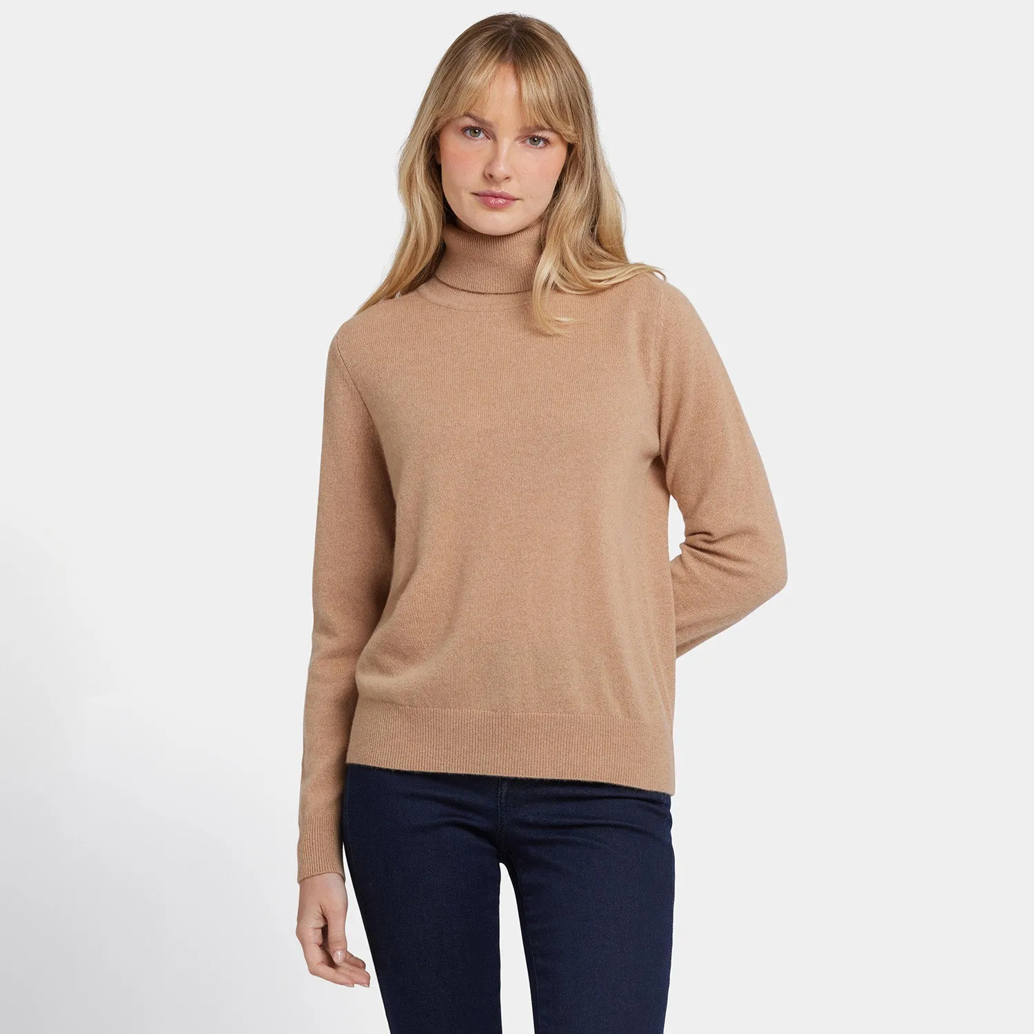 Cashmere Turtleneck Sweater - Tan