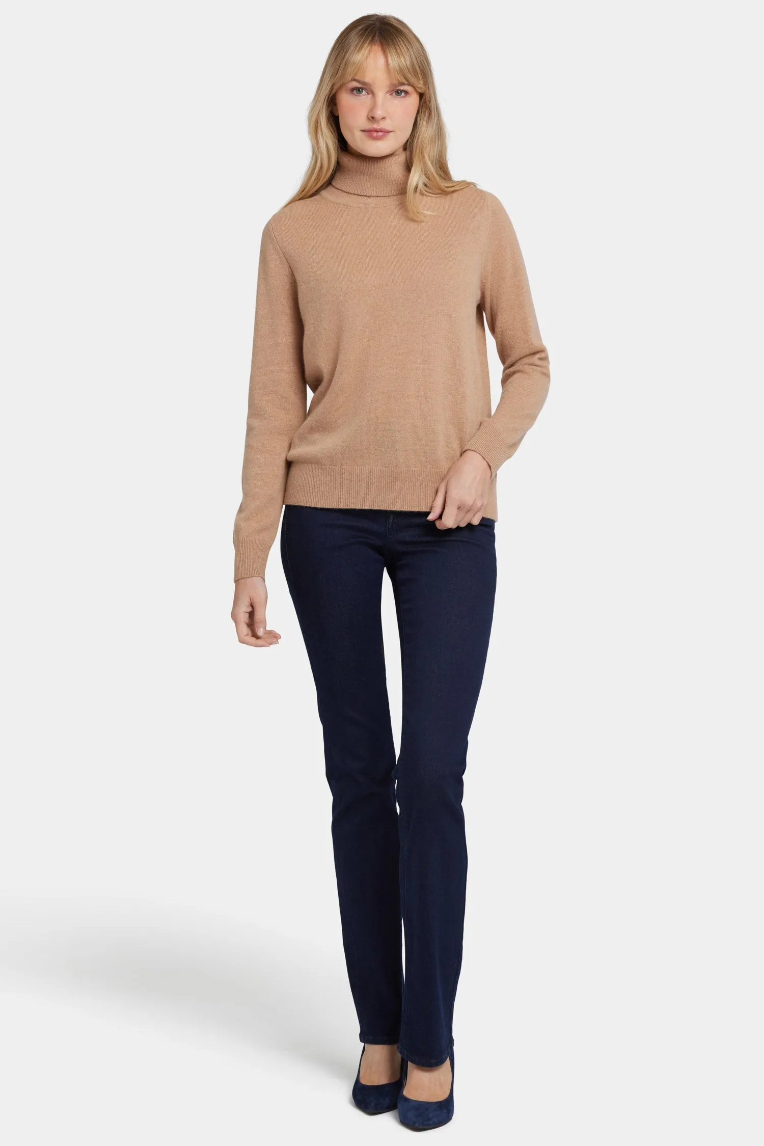 Cashmere Turtleneck Sweater - Tan