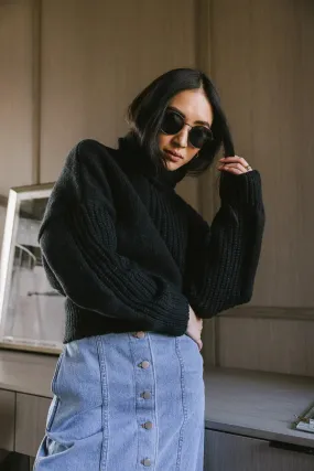 Catherine Turtleneck Sweater in Black