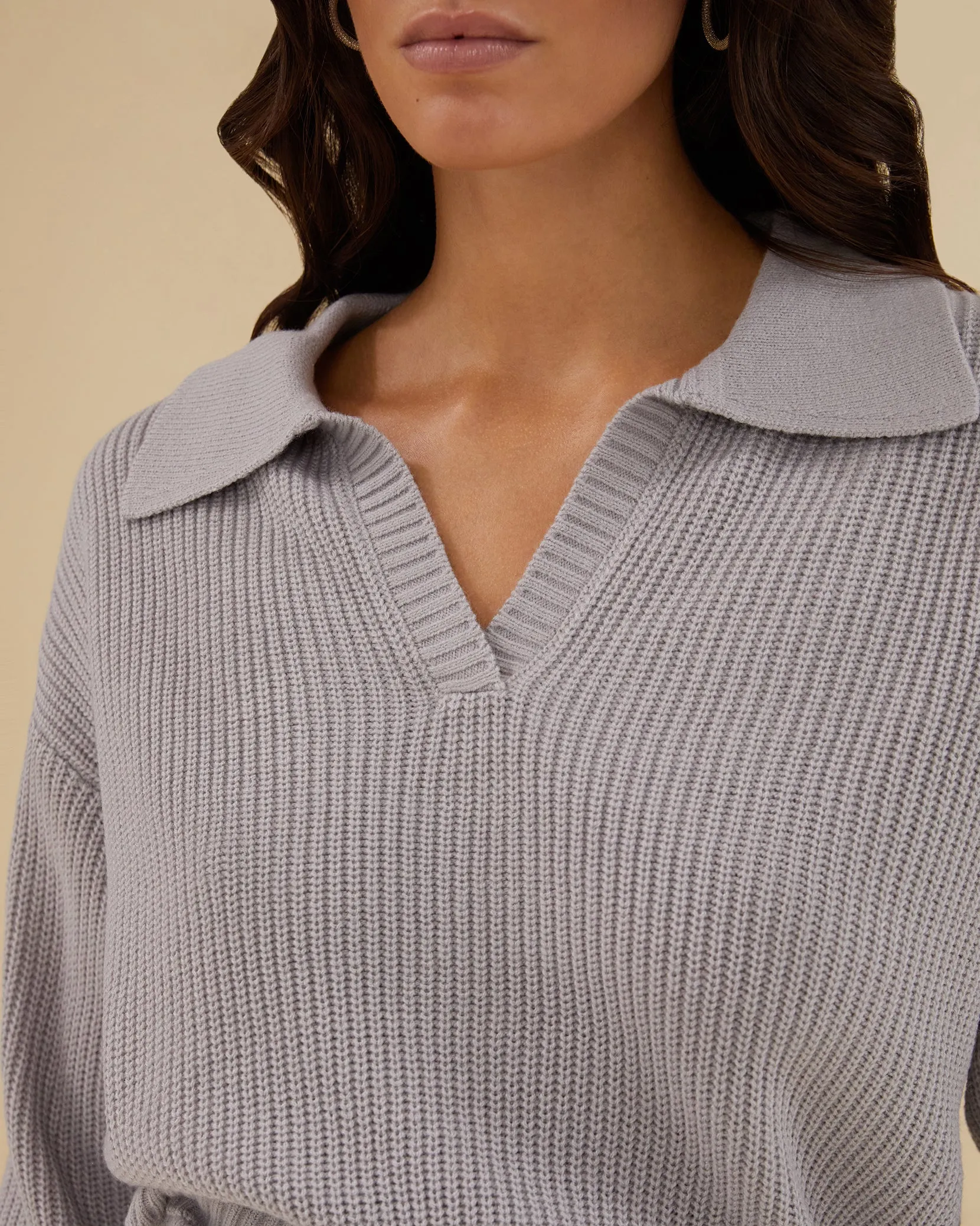 Collar V Neck Sweater