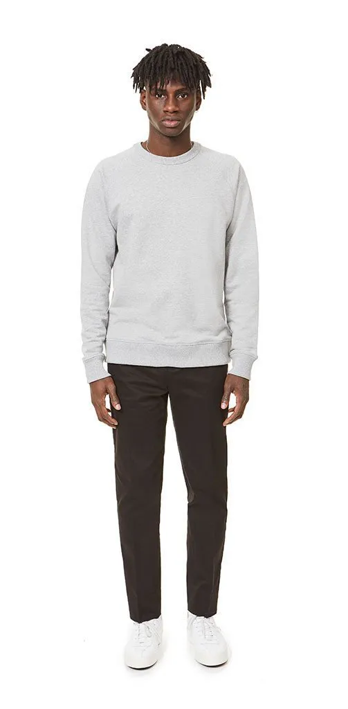 Crew Neck Sweater - Light Gray