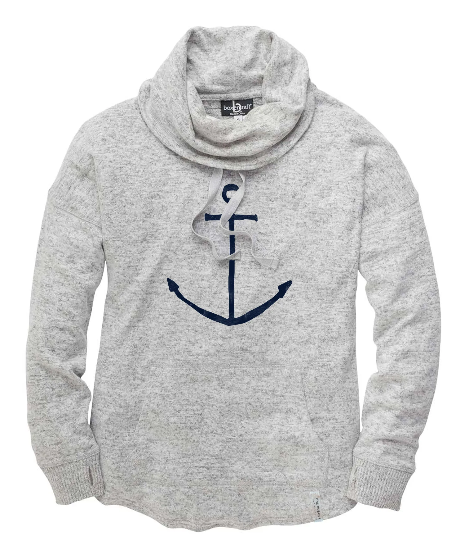 Cuddle Cowl Neck Anchor Sweater