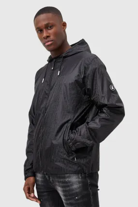 DAVOS JACQUARD WINDBREAKER - BLACK