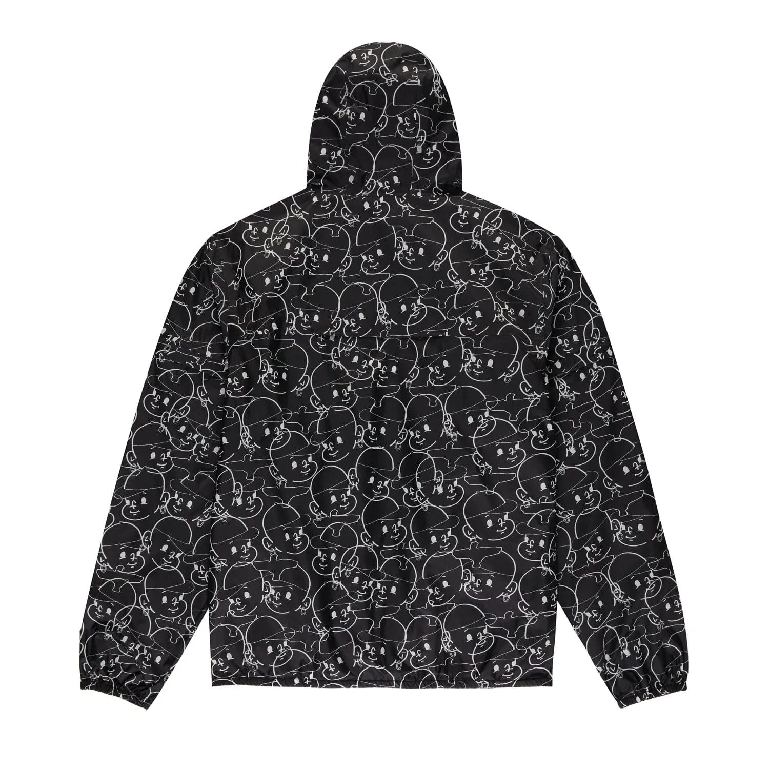 DOODLE BOY PRINTED WINDBREAKER - BLACK