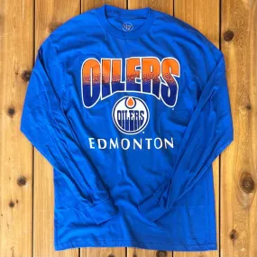 Edmonton Oilers NHL Sweep Down Long Sleeve Tee