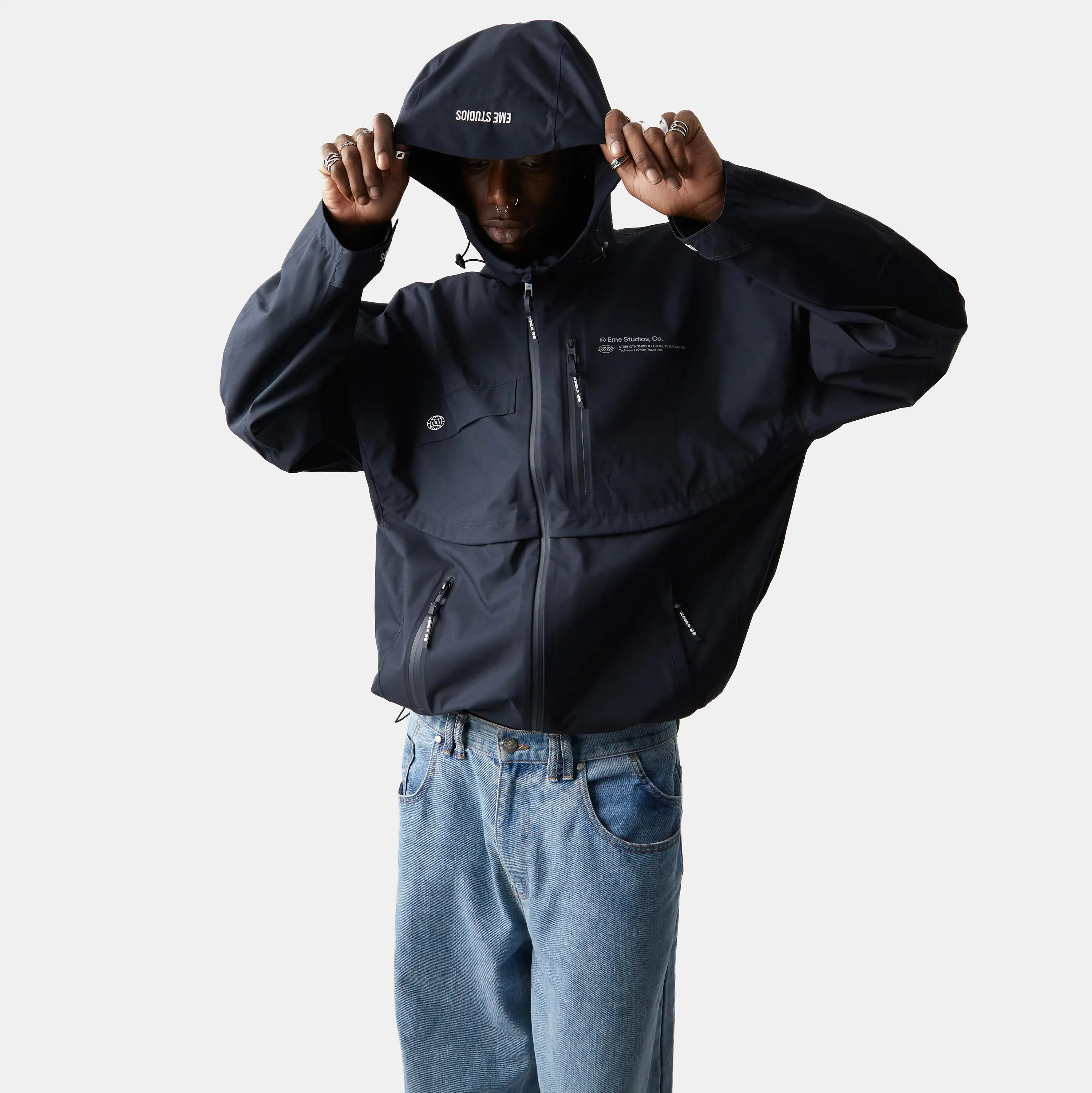 F - 5135 Navy Windbreaker