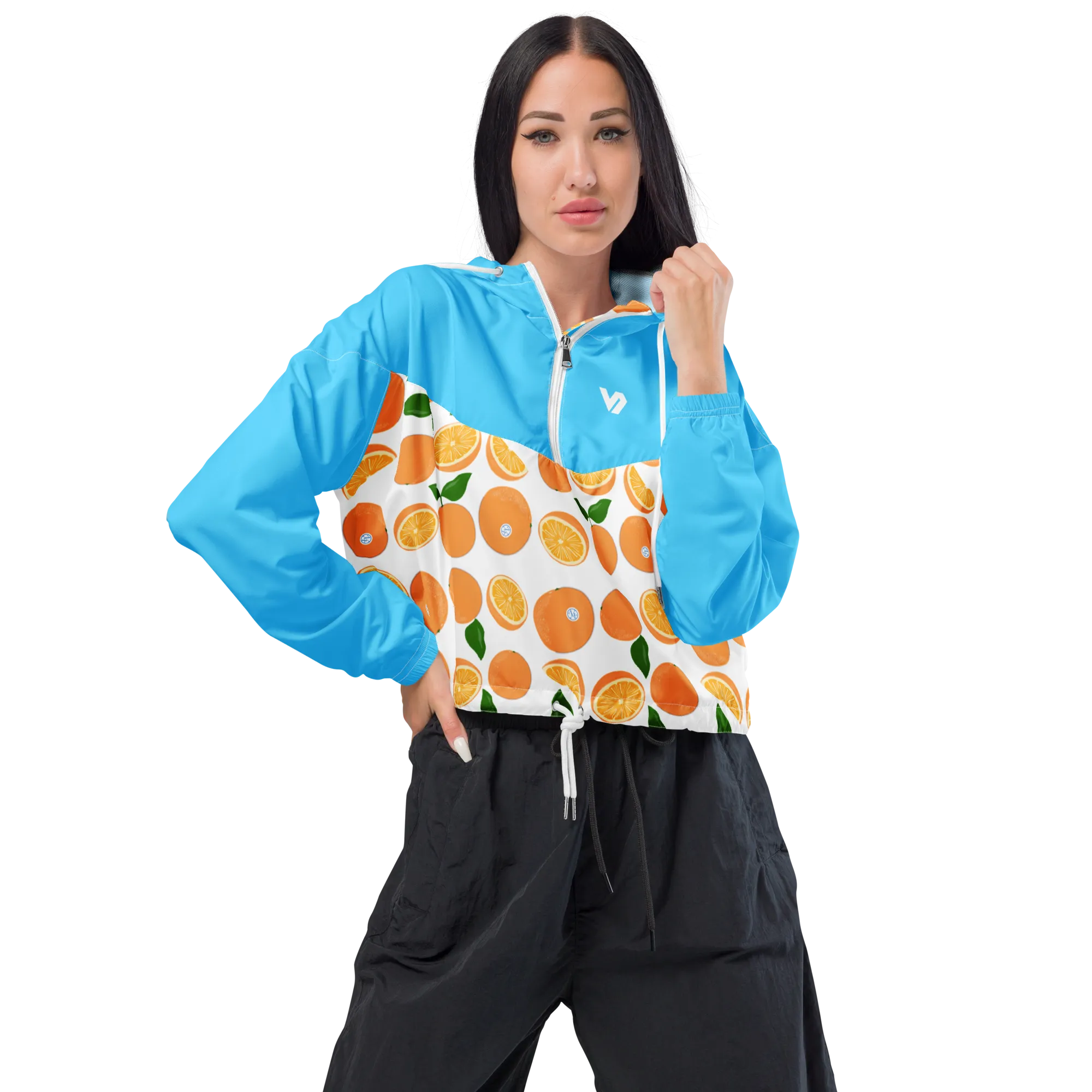 Freshly Squeezed Blue Women’s cropped windbreaker