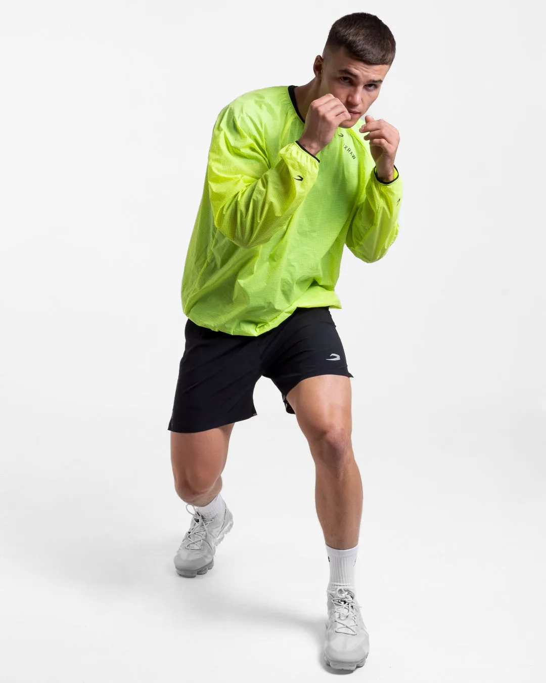 Genaro Oversized Windbreaker Crew - Neon Yellow