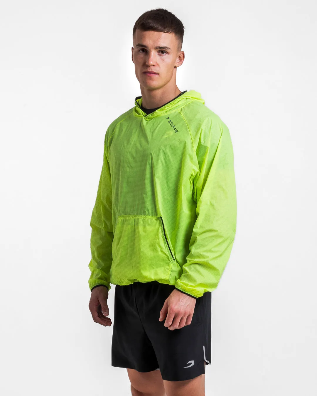 Genaro Oversized Windbreaker Hoodie - Neon Yellow