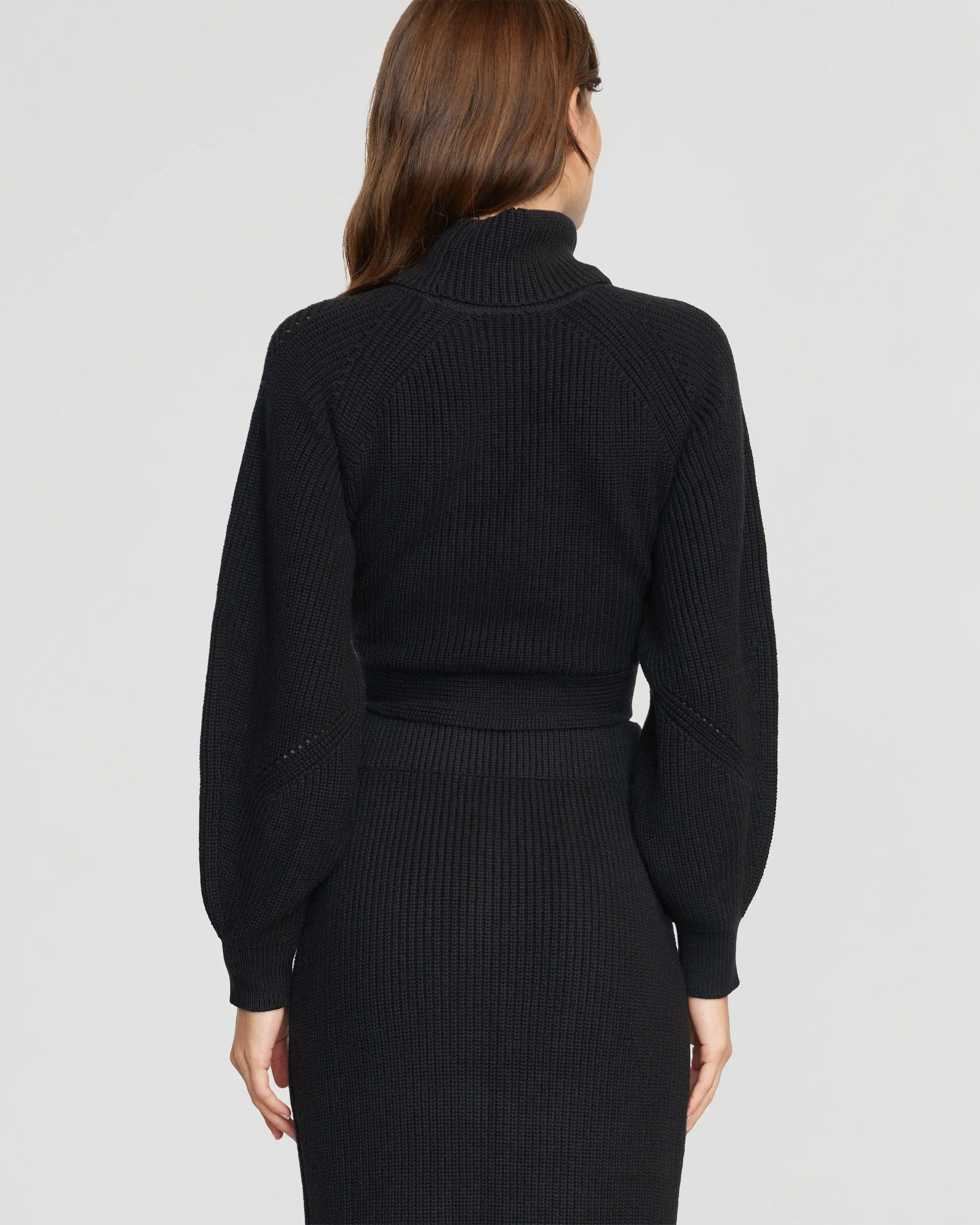 Hiwa Tie-Waist Turtleneck Sweater