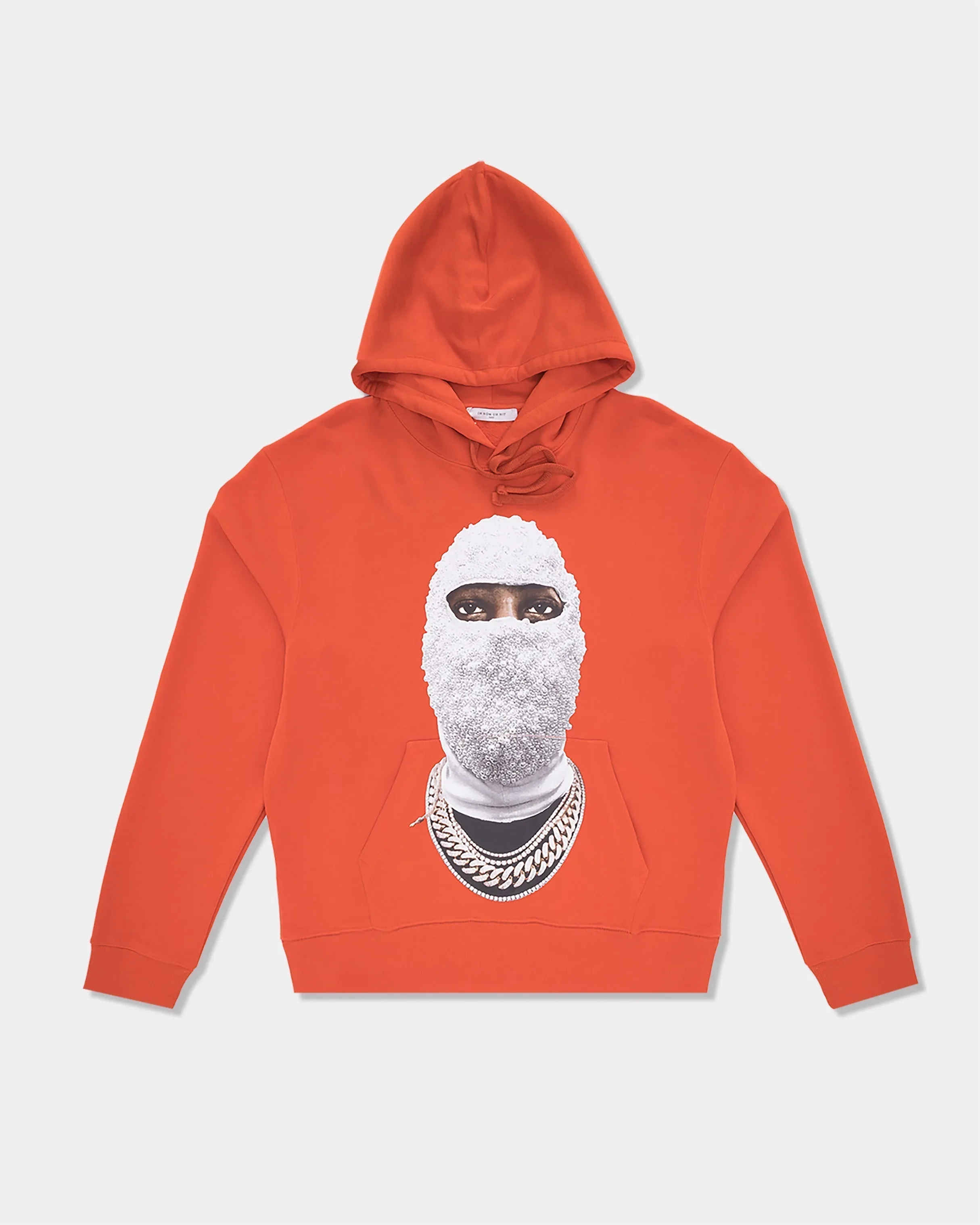 Ih Nom Uh Nit Hoodie With Future Mask On Front - Logo Printed On Back - Orange