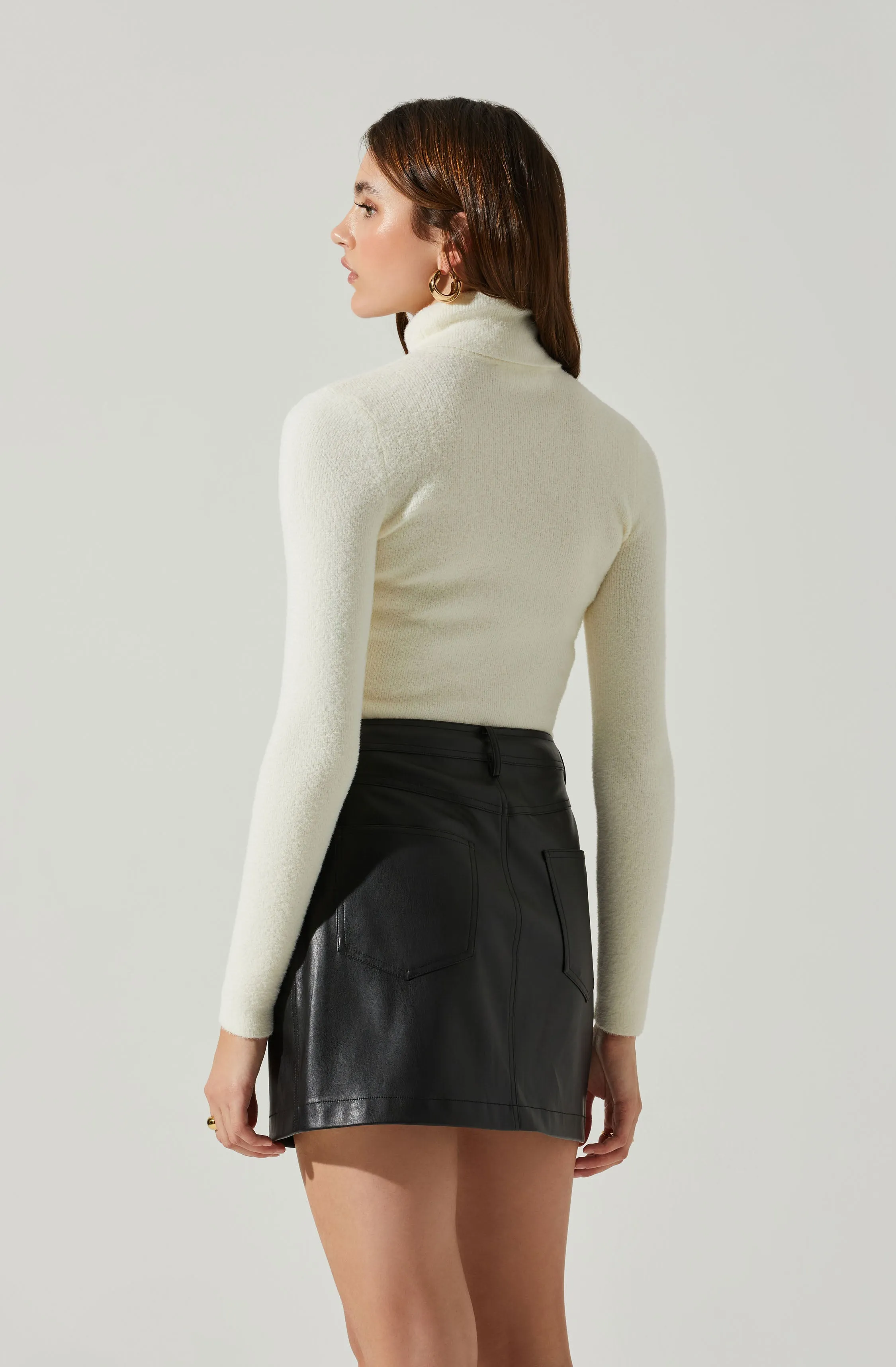 Izabella Turtleneck Cutout Sweater