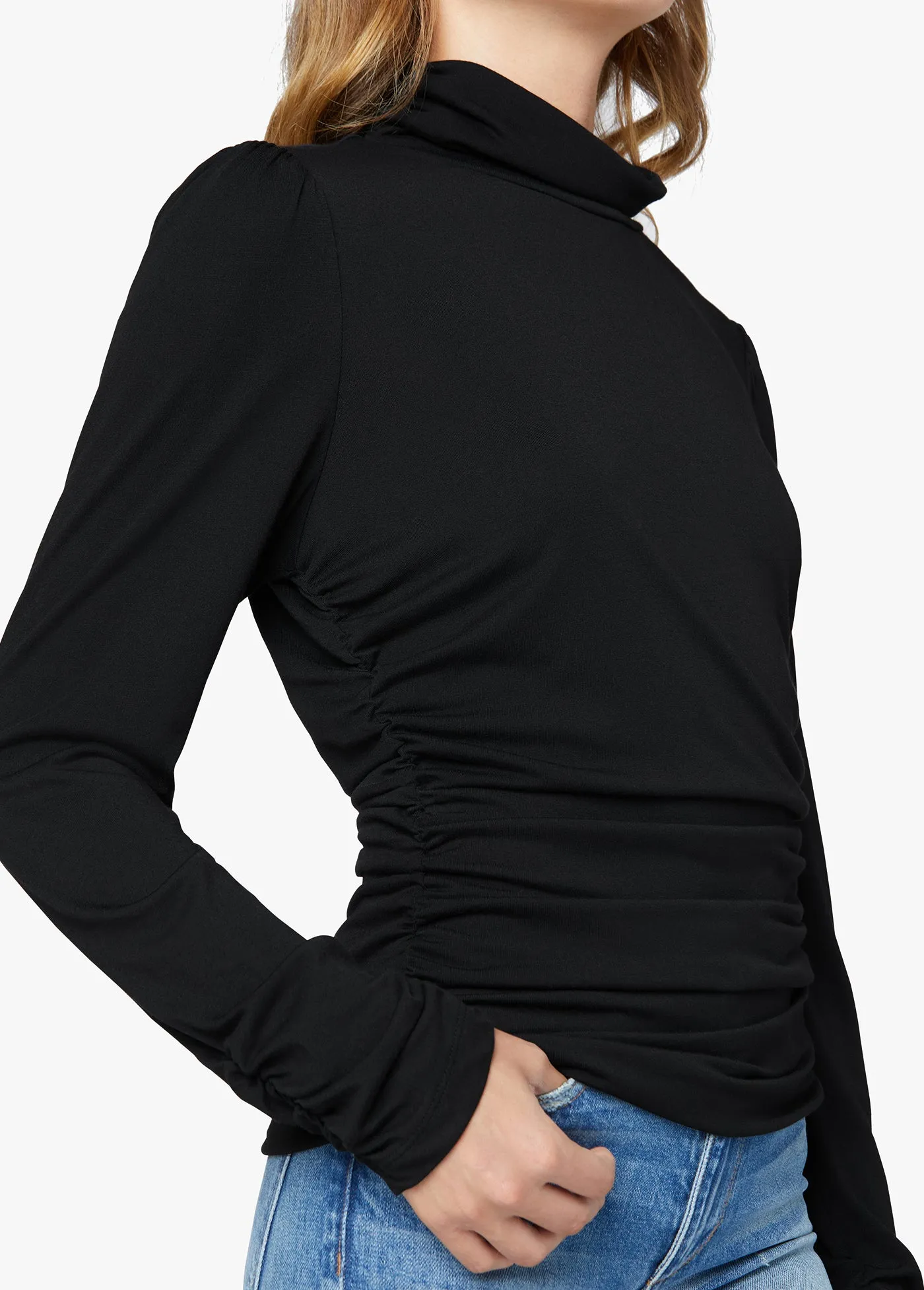 LAUREL RUCHED TURTLENECK