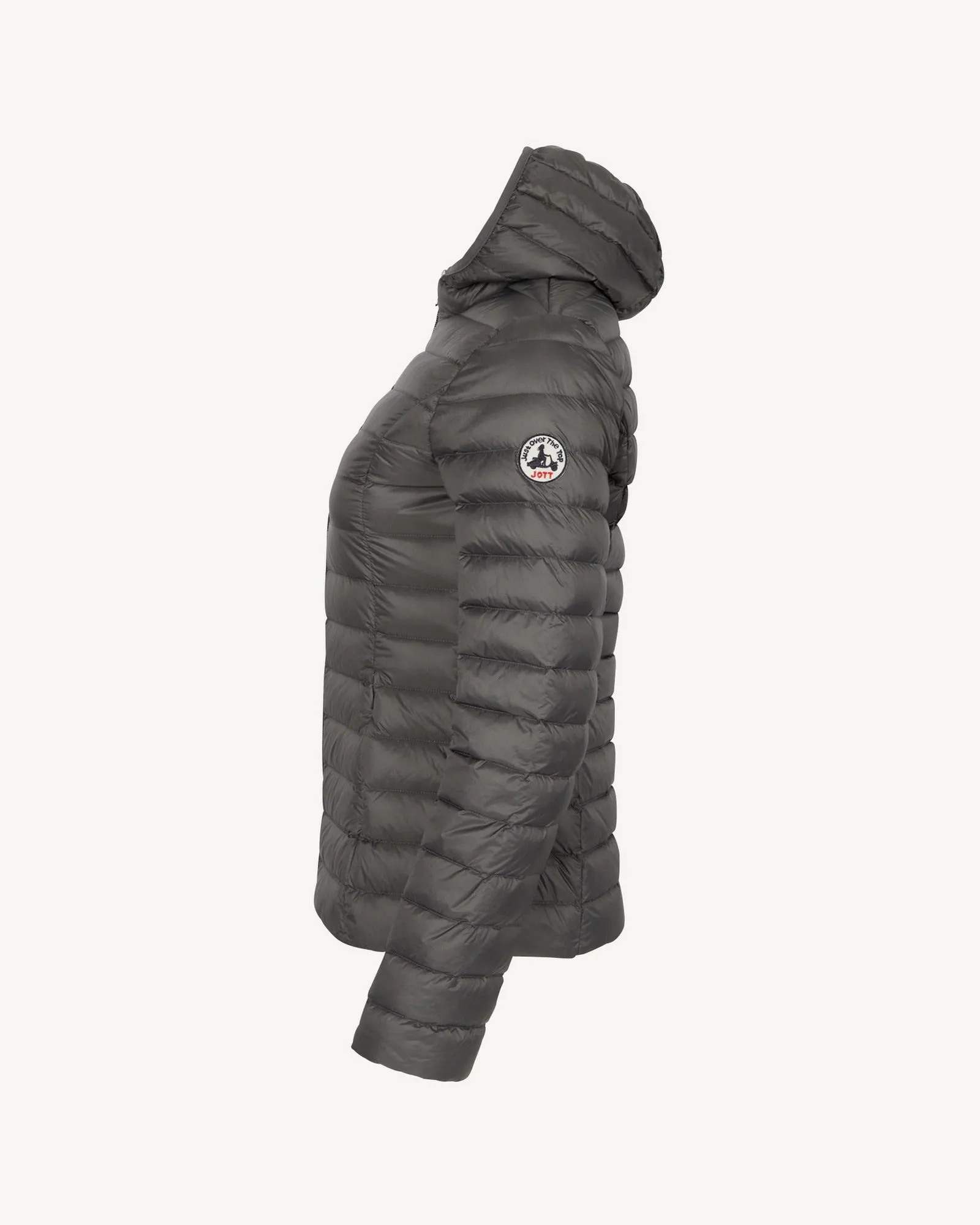 Lightweight hooded down jacket Anthracite Cloe