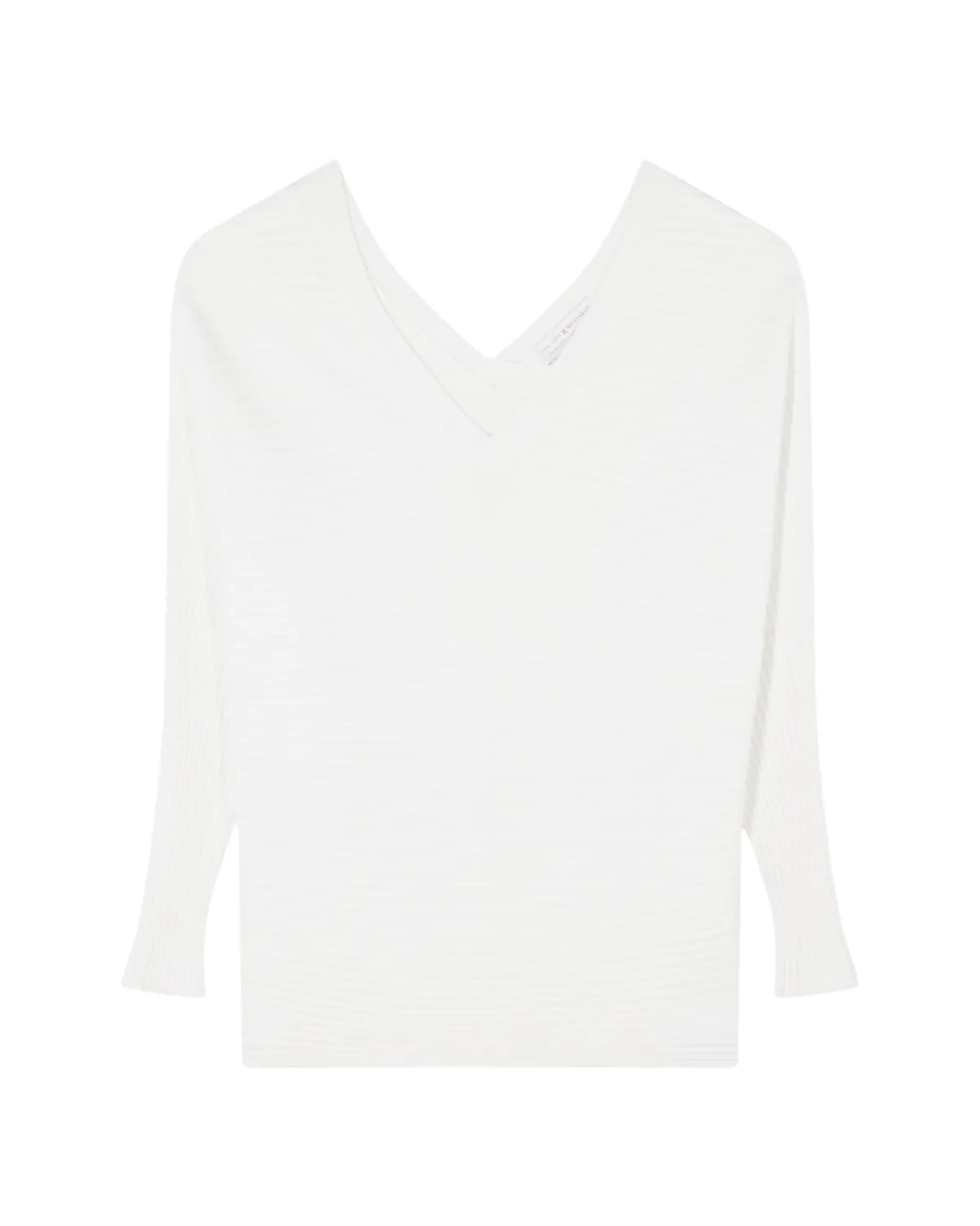 Lison Double V-Neck Sweater (Ecru)