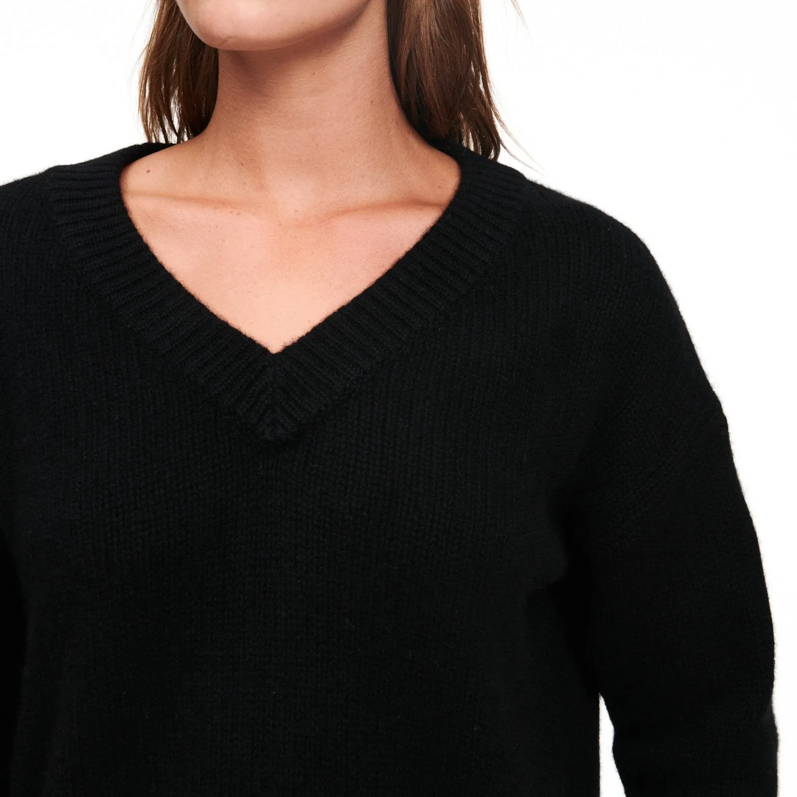 Luxe Cashmere Oversized V-Neck Sweater