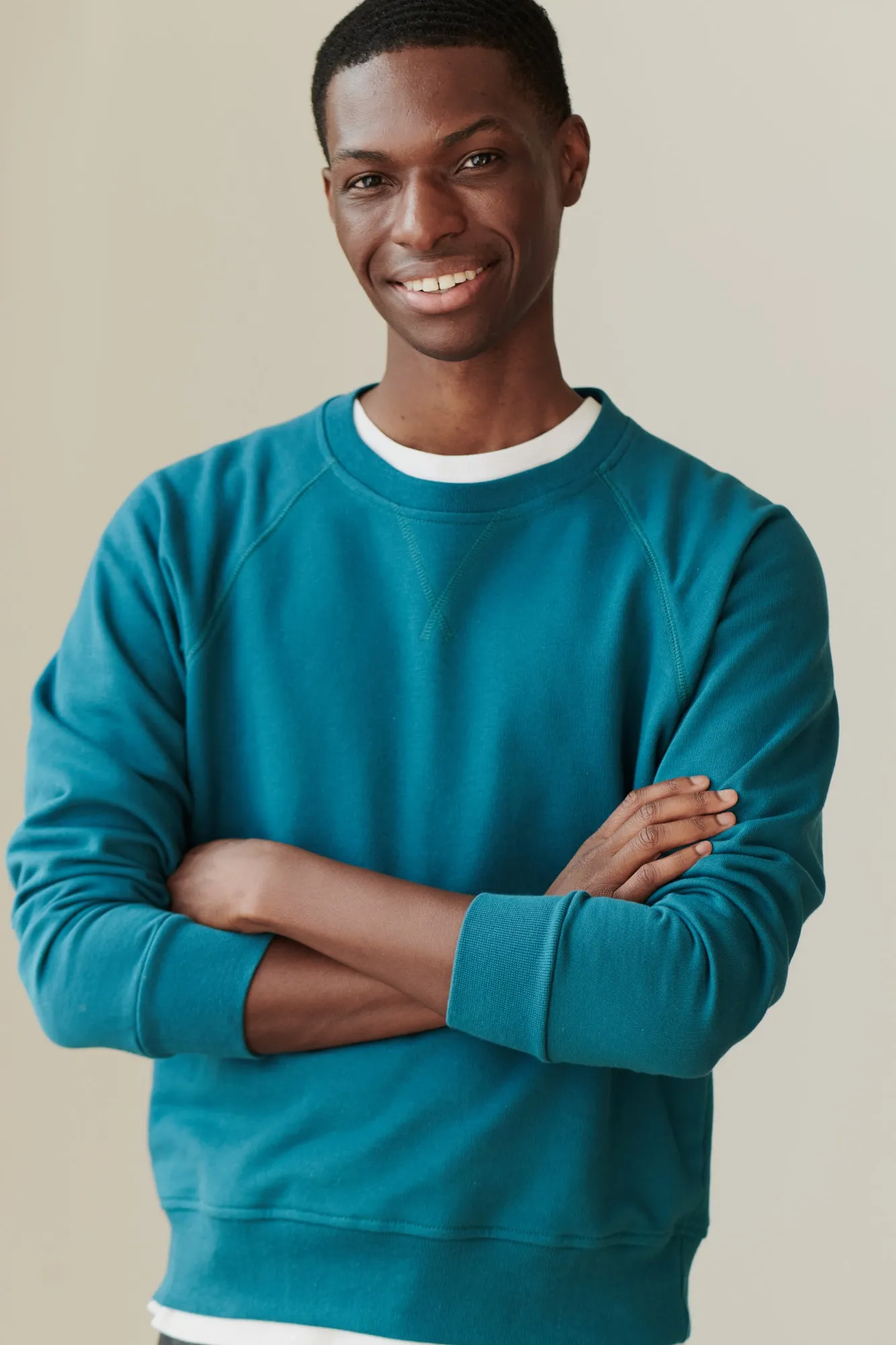 Men's Raglan Sweatshirt - Teal