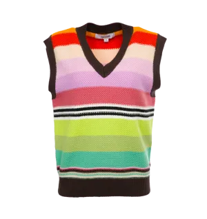 PIQUE STITCH STRIPED VEST