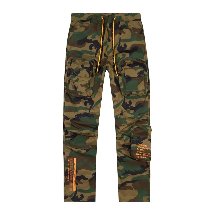 Printed Utility Windbreaker Joggers - Wood Camo