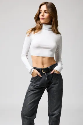 RIB TURTLENECK CROP