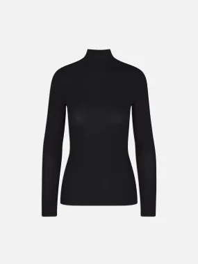 Rib Turtleneck -- Noir