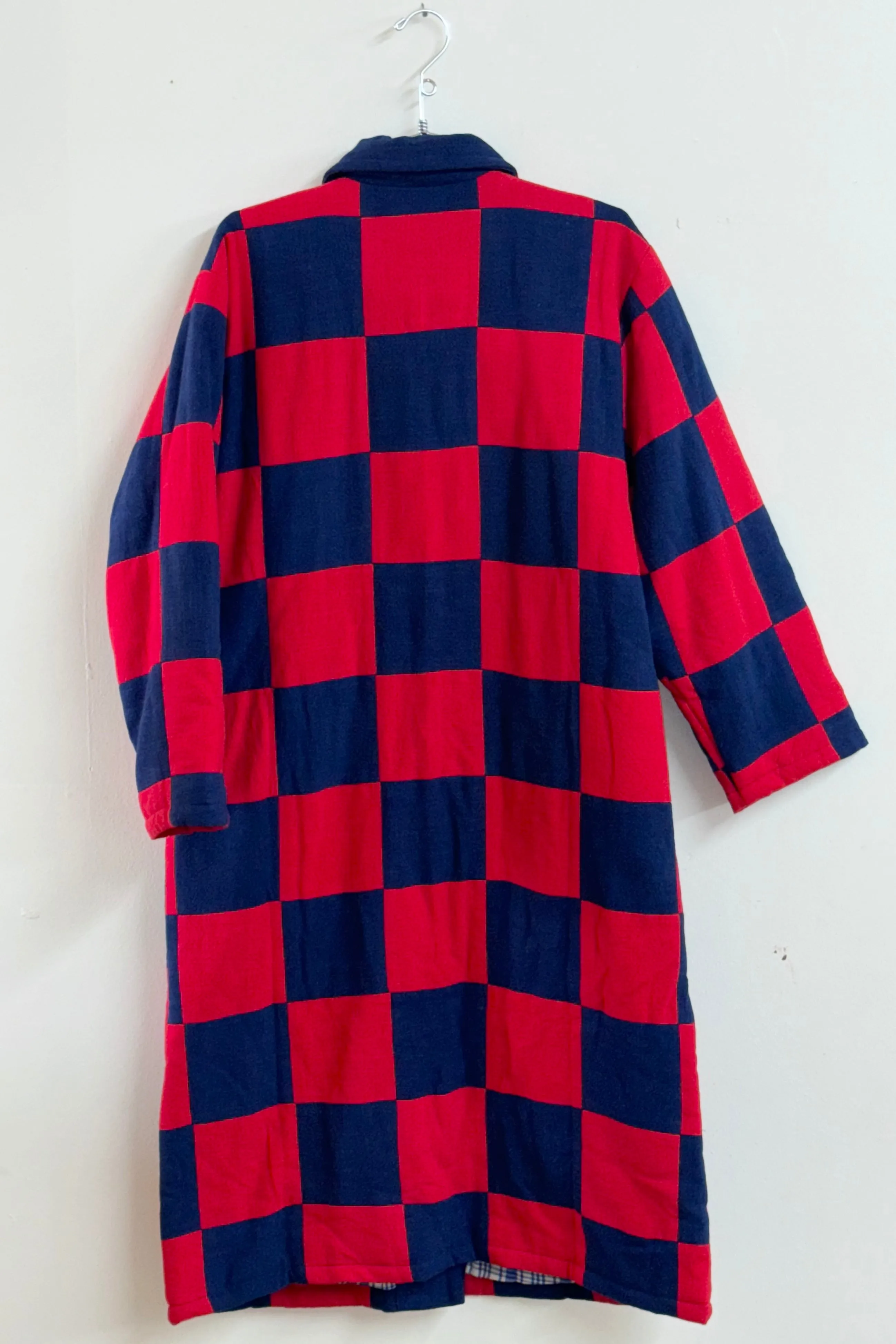 Scrap Red/Navy Chessboard Coat XS/S