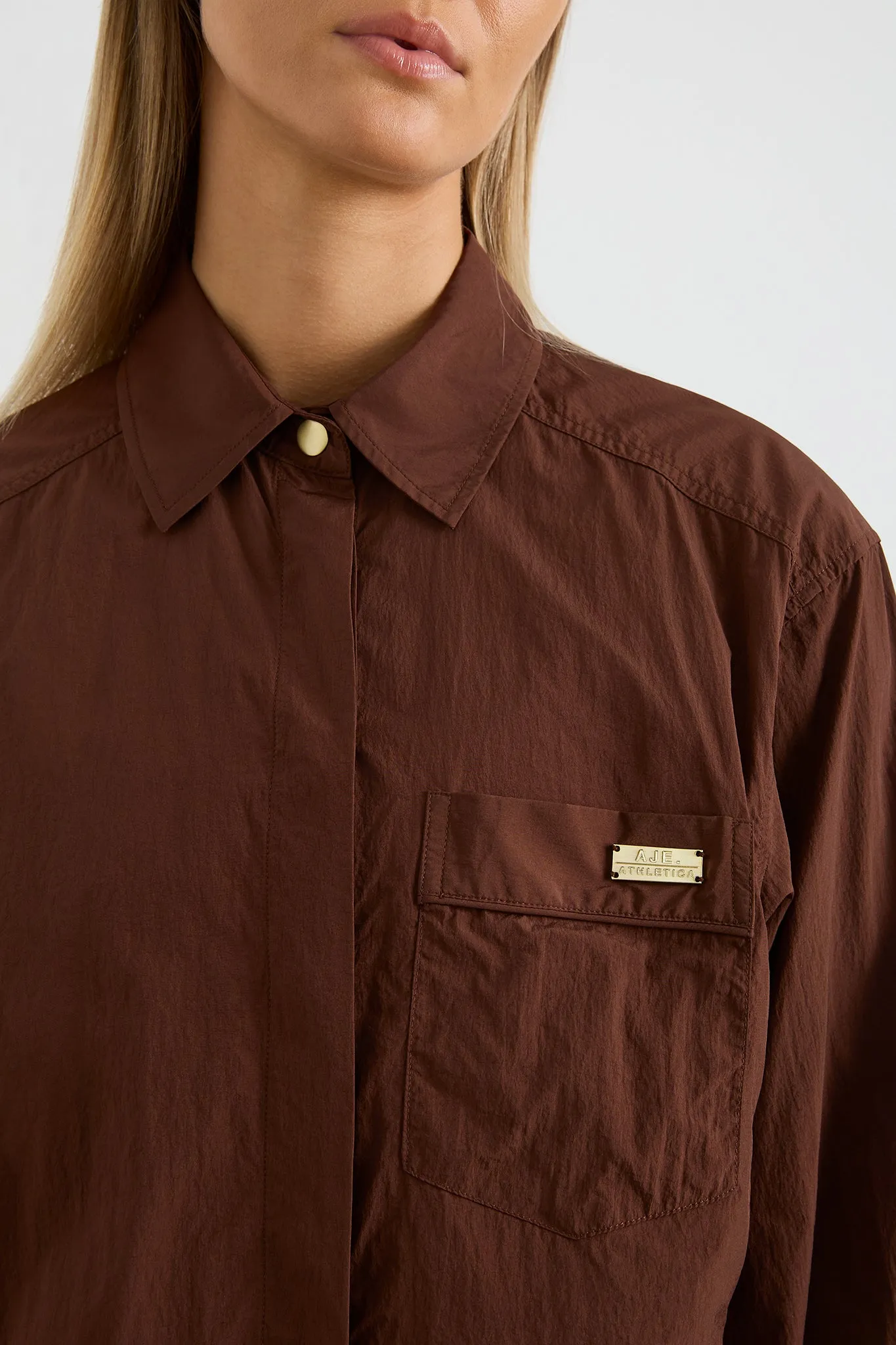 Side Split Windbreaker Shirt 406