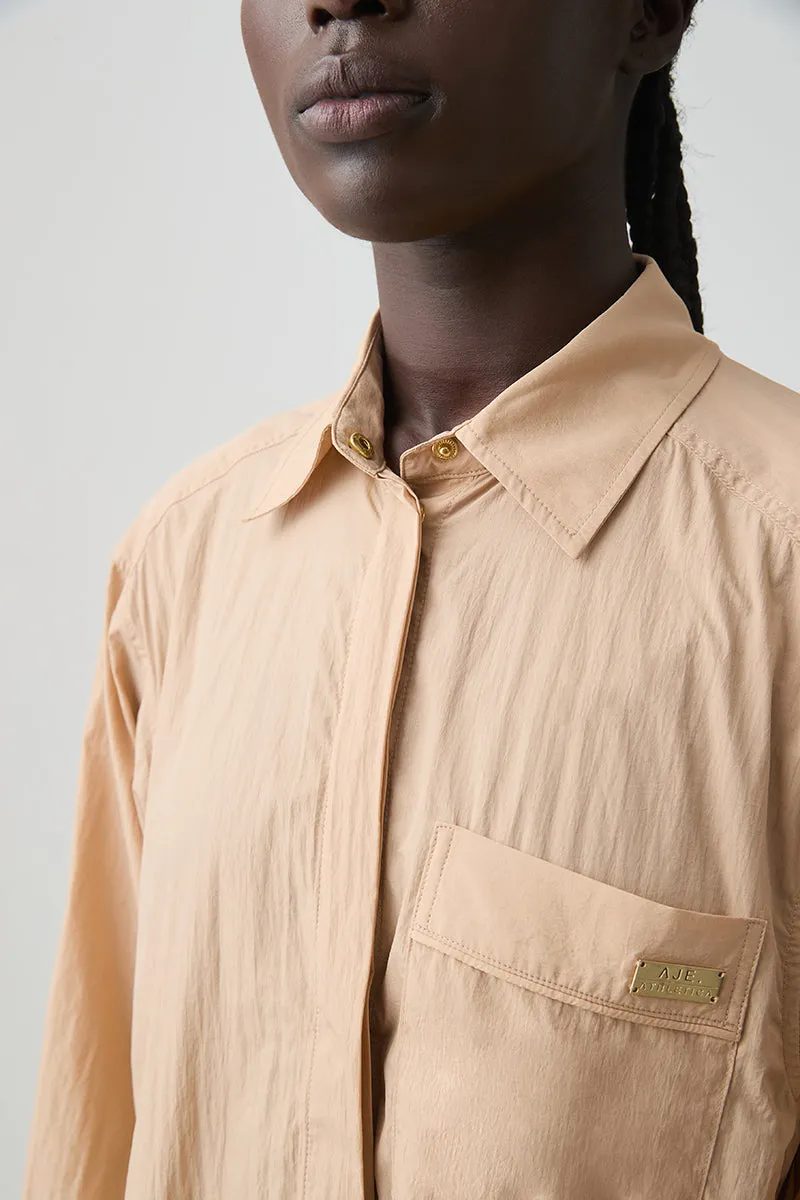 Side Split Windbreaker Shirt 406