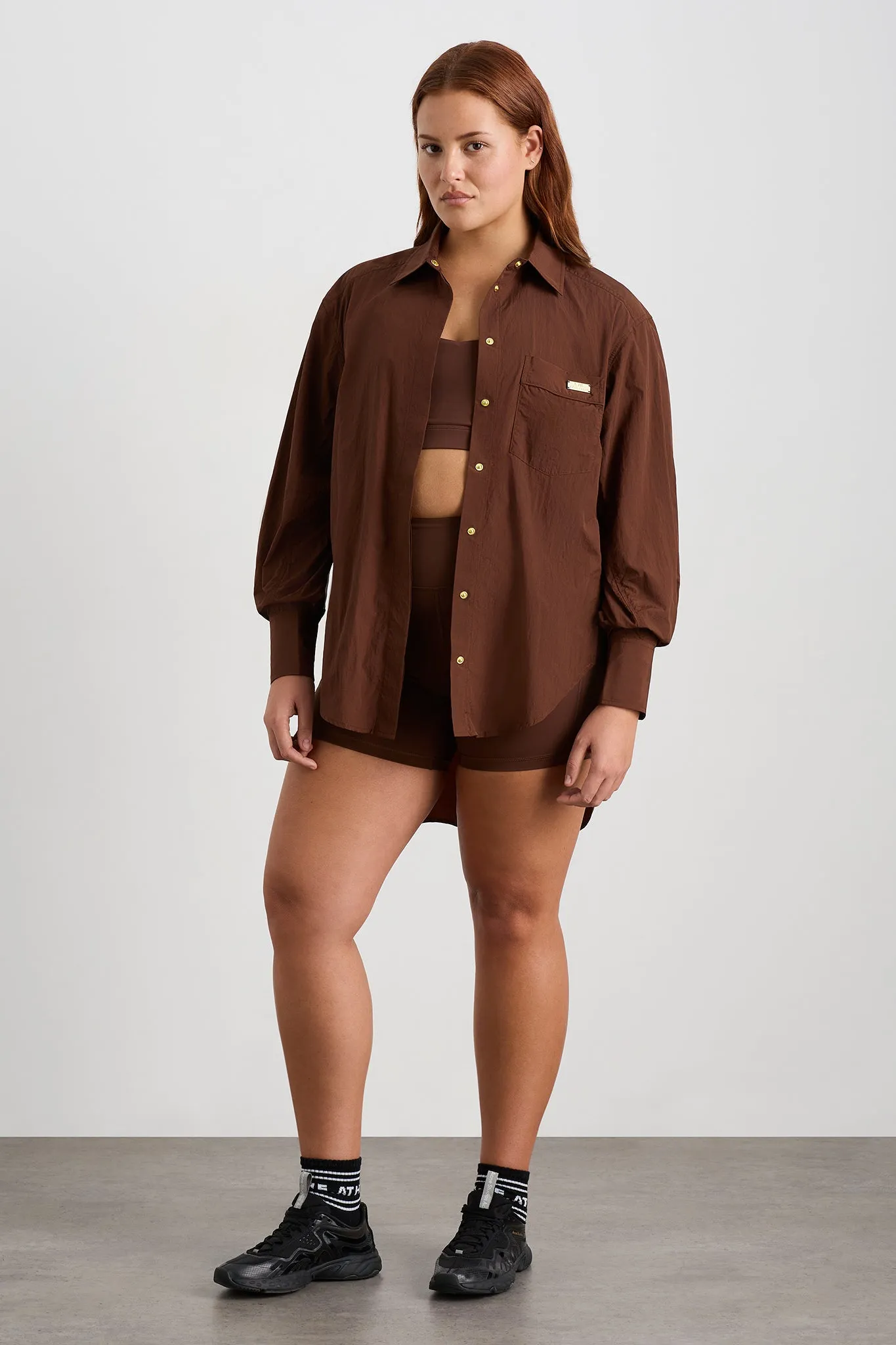 Side Split Windbreaker Shirt 406