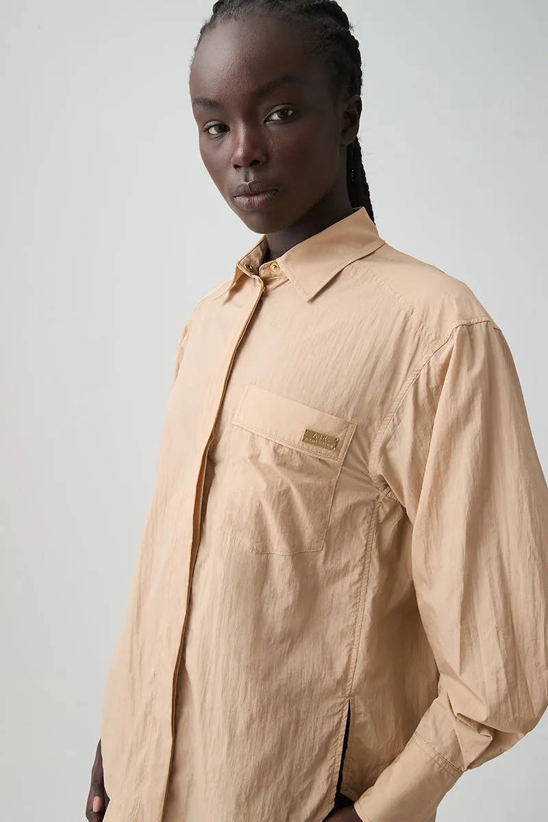 Side Split Windbreaker Shirt 406