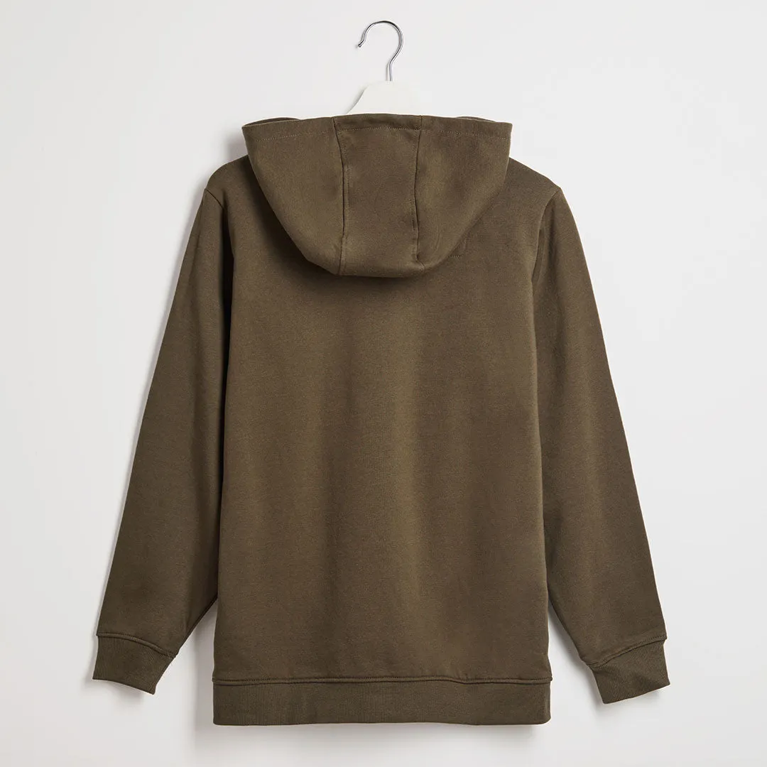 Threadbare Ladies Khaki Hoodie