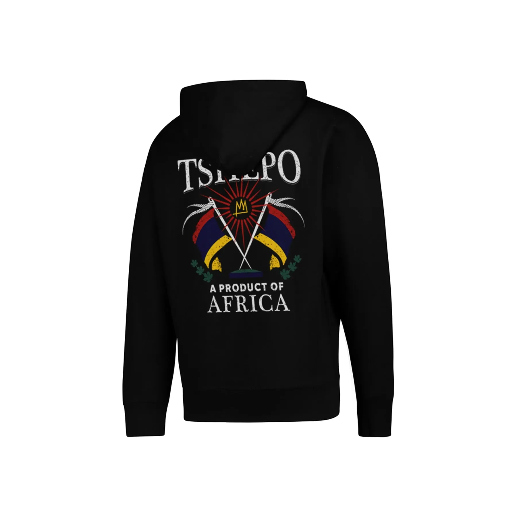 TSHEPO AFRICA HOODIE, BLACK